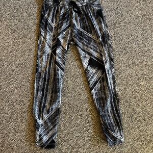 lululemon athletica Black and White Track Pants